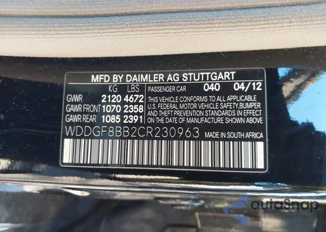2012 Mercedes-Benz C 300 Sport 4Matic from USA, damaged, VIN WDDGF8BB2CR230963